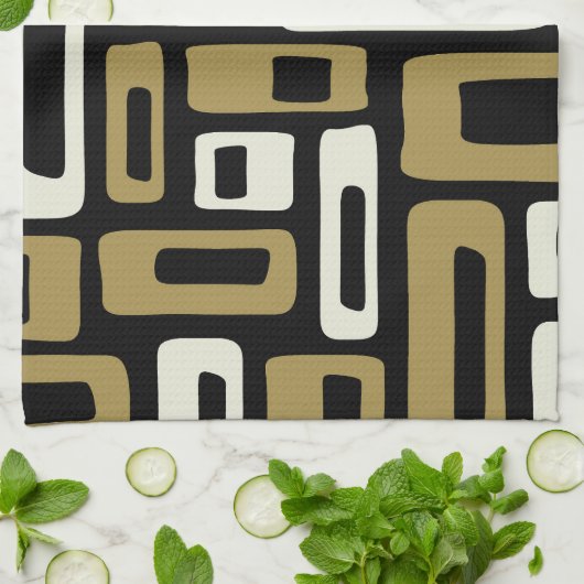 Retro Mid Century Modern Theedoek (Gevouwen)