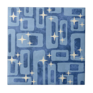 Retro Mid Century Modern Tie Dye Abstract Pattern Tegeltje