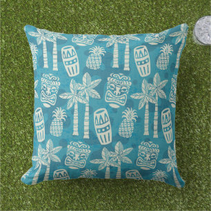 Retro Mid Century Modern Tiki Patroon Buitenkussen