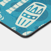 Retro Mid Century Modern Tiki-patroon Bureaumat (Hoek)