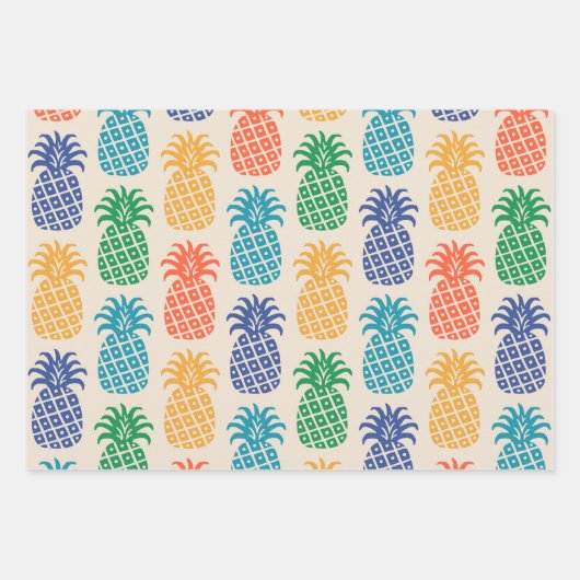 Retro Mid Century Modern Tiki-patroon Inpakpapier Vel (Voorkant 2)