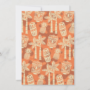 Retro Mid Century Modern Tiki Patroon Kaart