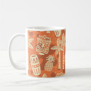 Retro Mid Century Modern Tiki Patroon Koffiemok