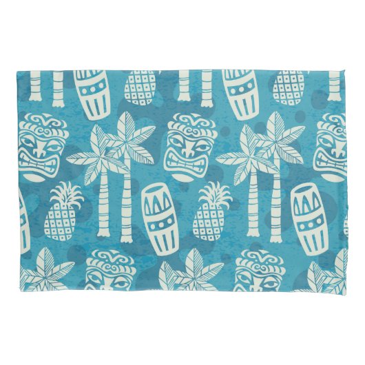 Retro Mid Century Modern Tiki-patroon Kussensloop (Voorkant-Links)