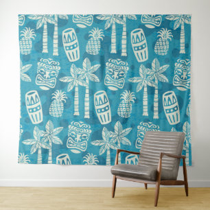 Retro Mid Century Modern Tiki-patroon Wandkleed