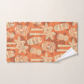 Retro Mid Century Modern Tiki Pattern (Serviette à main)