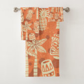 Retro Mid Century Modern Tiki Pattern Bad Handdoek (Insitu)