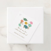 Retro Mid Century Moderne aangepaste bruiloft dank Bedankjes Labels (In situ)