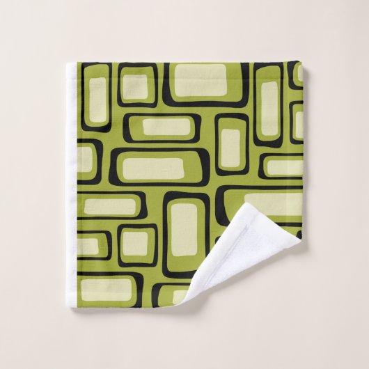 Retro Mid-Century Moderne Abstrait (Gant de toilette)