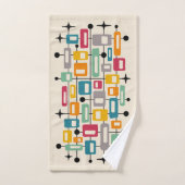 Retro Mid-Century Moderne Abstrait (Serviette à main)