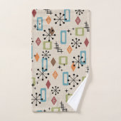 Retro Mid-Century moderne Atomique Abstrait Motif (Serviette à main)