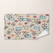 Retro Mid-Century moderne Atomique Abstrait Motif (Serviette à main)