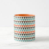 Retro Mid-Century Moderne driehoekspatroon Mok (Midden)