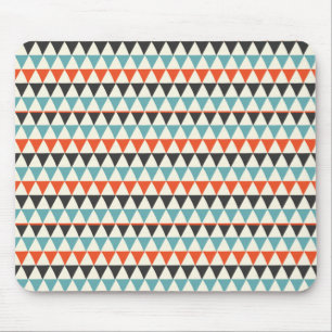 Retro Mid-Century Moderne driehoekspatroon Muismat