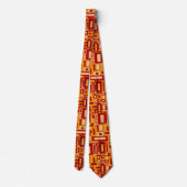 Retro Mid Century Moderne Geometrics Necktie Stropdas (Achterkant)