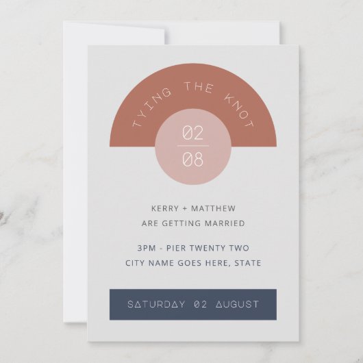 Retro Mid Century Moderne Geometrische Kunst Jaren Kaart (Voorkant)