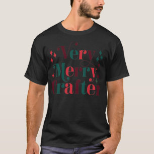 Retro Mid Century Moderne Kerst Zeer Merry Craf T-shirt
