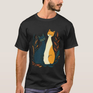 Retro mid-century moderne look katten 50s 60s t-shirt