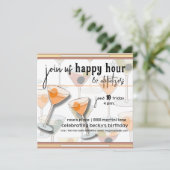 Retro Mid Century Moderne Olijven en Martinis Kaart (Staand voorkant)