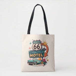 Retro Mid Century Motel Boodschaptas Draagtas