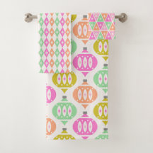 Retro Mid Century Ornamenten Peach Green Christmas