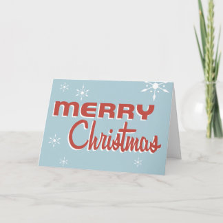 Retro Mid-Century Snowflake Christmas Kaart