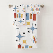 Retro Mid-Century Starburst Bad Handdoek (Insitu)