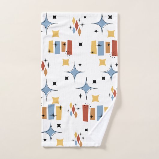 Retro Mid-Century Starburst Bad Handdoek (Handdoek)