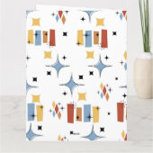 Retro Mid-Century Starburst Kaart (Achterkant)