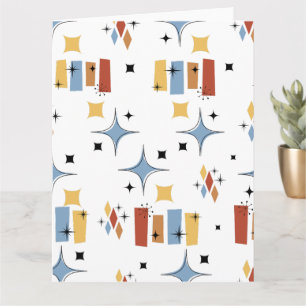 Retro Mid-Century Starburst Kaart