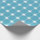 Retro Mid-eeuwse Modern Star Pattern Cadeaupapier (Hoek)