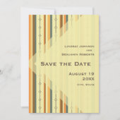 Retro Mid-eeuwse Moderne Geïnspireerde bruiloft Save The Date (Voorkant)