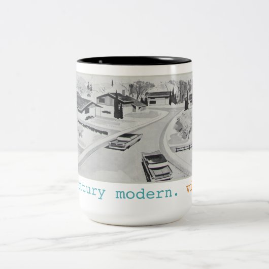 Retro Mid-eeuwse Moderne Mok (Center)