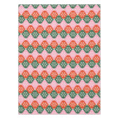 Retro Mid Mod Atomic Pattern Pink Green Christmas Tafelkleed (Voorkant)