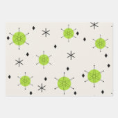 Retro Mid Mod Starburst Sky Chartreuse Inpakpapier Vel (Voorkant 2)
