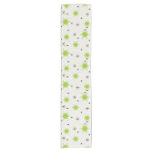 Retro Mid Mod Starburst Sky Chartreuse Korte Tafelloper (Voorkant)