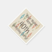 Retro Midcentury 40e verjaardag Servet (Hoek)