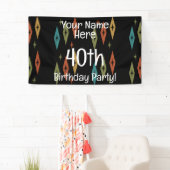 Retro Midcentury Custom Verjaardag Spandoek (Insitu)