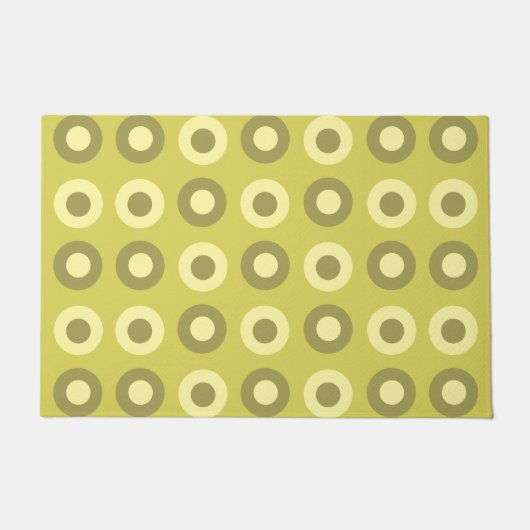 Retro MidCentury Stippen Chartreuse Deurmat (Voorkant)