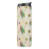 Retro  middeleeuwse atoomruimtetijd thermosbeker (Gedraaid links)