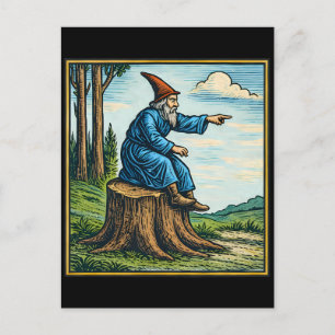 Retro Middeleeuwse Slakkenruiter Fantasy T-shirt Briefkaart