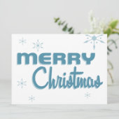 Retro Midden-Century Kerstfeest Uitnodiging White (Staand voorkant)