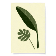 Retro Midden Eeuw Blad Abstract