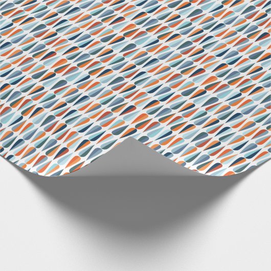 Retro midden-eeuw, dalingspatroon. cadeaupapier (Hoek)