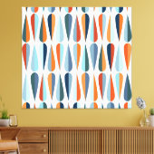 Retro midden-eeuw, dalingspatroon. canvas afdruk (Insitu (Woonkamer))