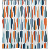 Retro midden-eeuw, dalingspatroon. douchegordijn (Voorkant)