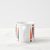 Retro midden-eeuw, dalingspatroon. espresso kop (Achterkant)