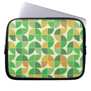   Retro Midden eeuw  Geometrisch bloemmotief  groe Laptop Sleeve