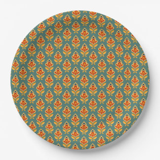 Retro Midden-Eeuw Geometrische Print Patroon Papieren Bordje