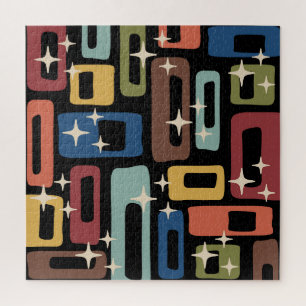 Retro Midden Eeuw Modern Abstract Legpuzzel